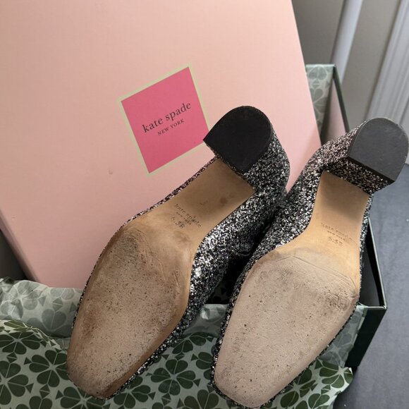 Kate Spade Junelle Silver glitter ankle boots Sz 6.5B w/box - Picture 13 of 14